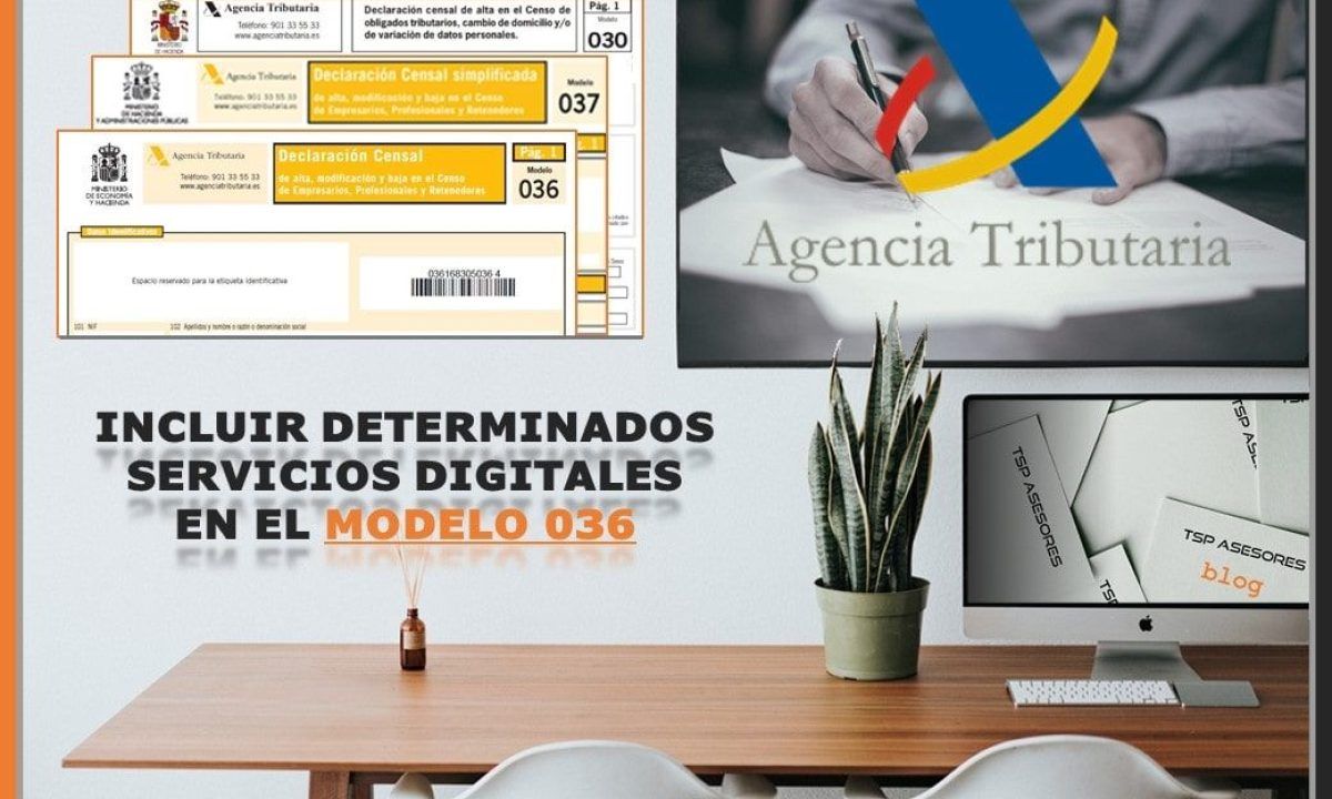 Determinados servicios digitales en el modelo 036