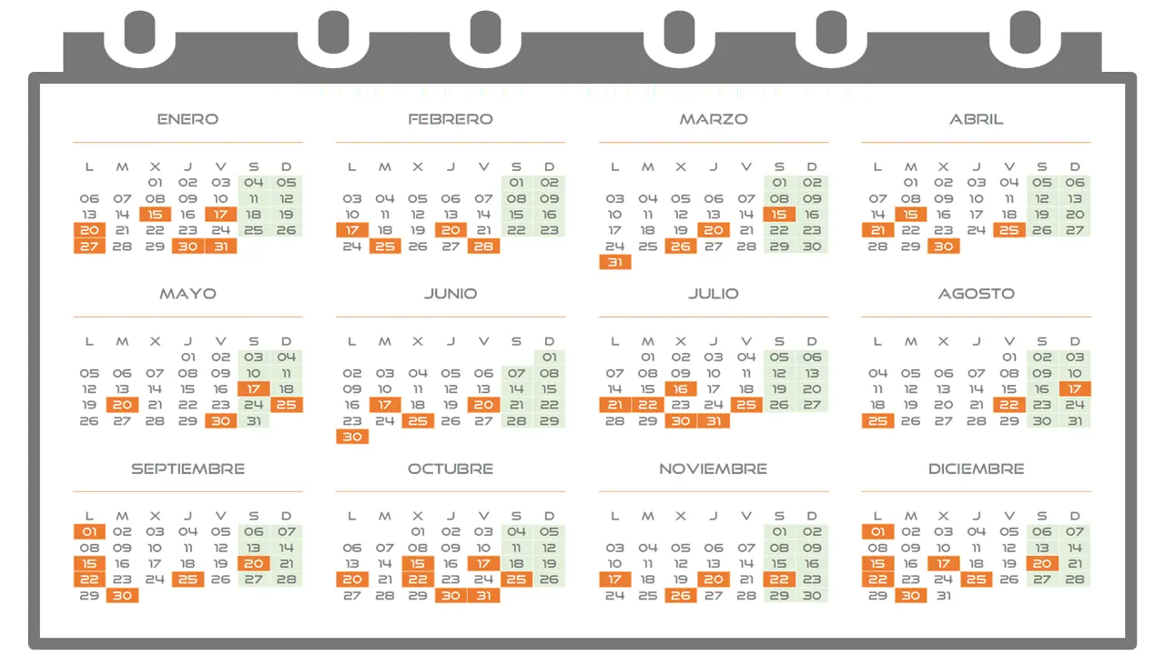 El Calendario Interactivo 2025 Contribuyente