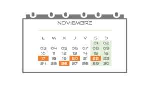 Calendario 2025 Contribuyente #11 Noviembre