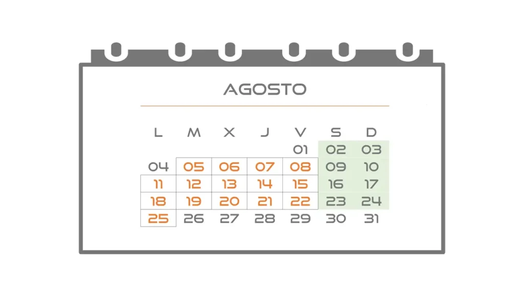 El servicio durante el mes de agosto