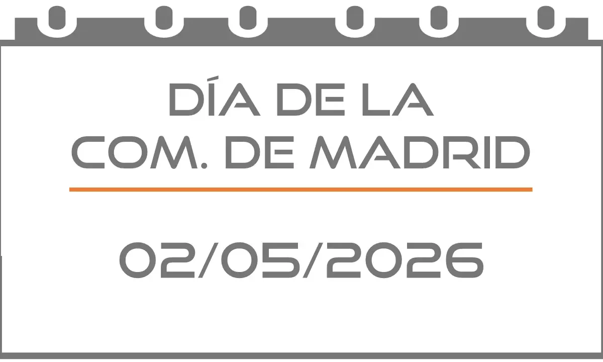 Fiesta de la Comunidad de Madrid (Festivo 02/05/2026)