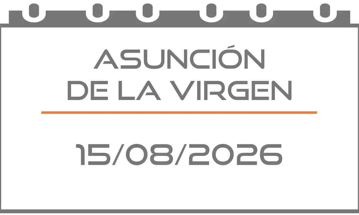 Asunción de la Virgen (Festivo 15/08/2026)