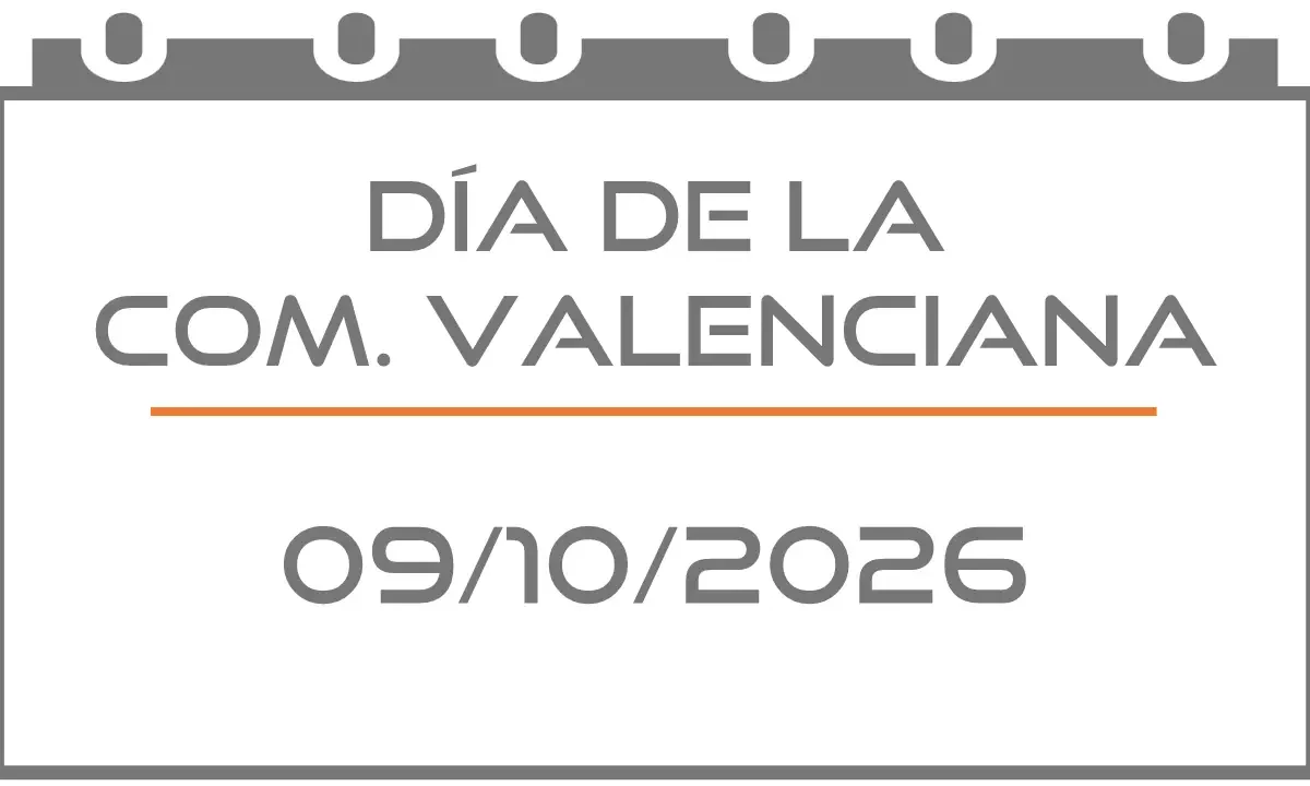 Día de la Comunitat Valenciana (Festivo 09/10/2026)