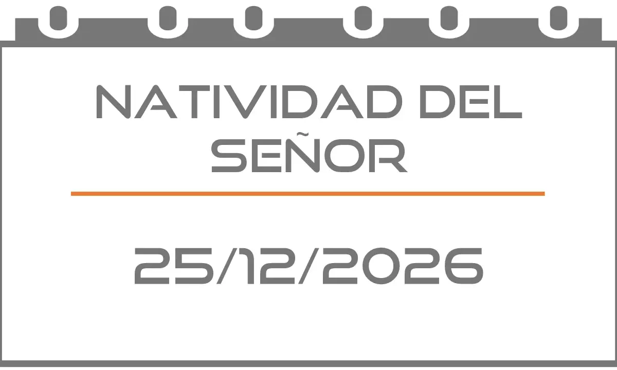 Natividad del Señor (Festivo 25/12/2026)