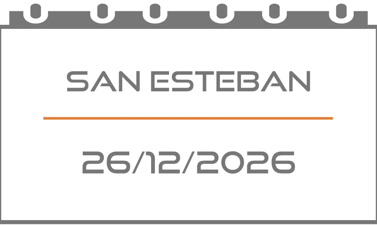 San Esteban (Festivo 26/12/2026)