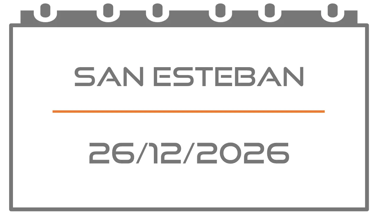 San Esteban (Festivo 26-12-2026)