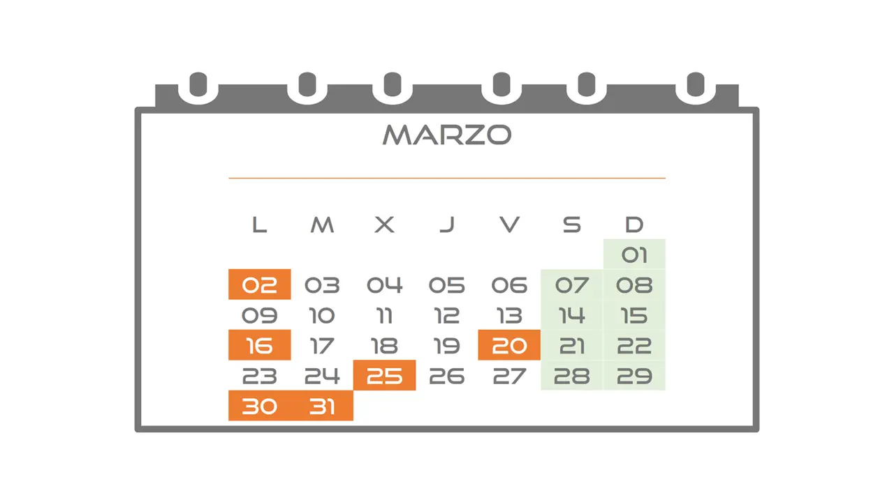 Calendario 2026 Contribuyente #03 Marzo
