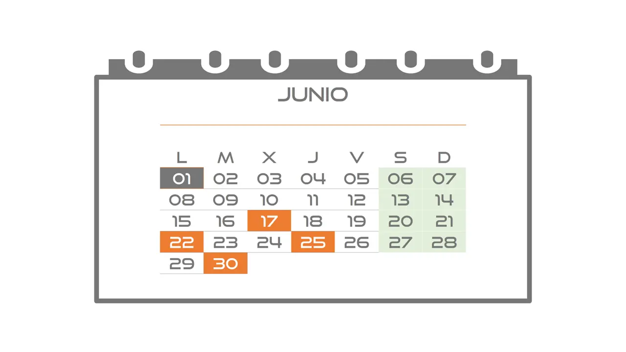 Calendario 2026 Contribuyente #06 Junio