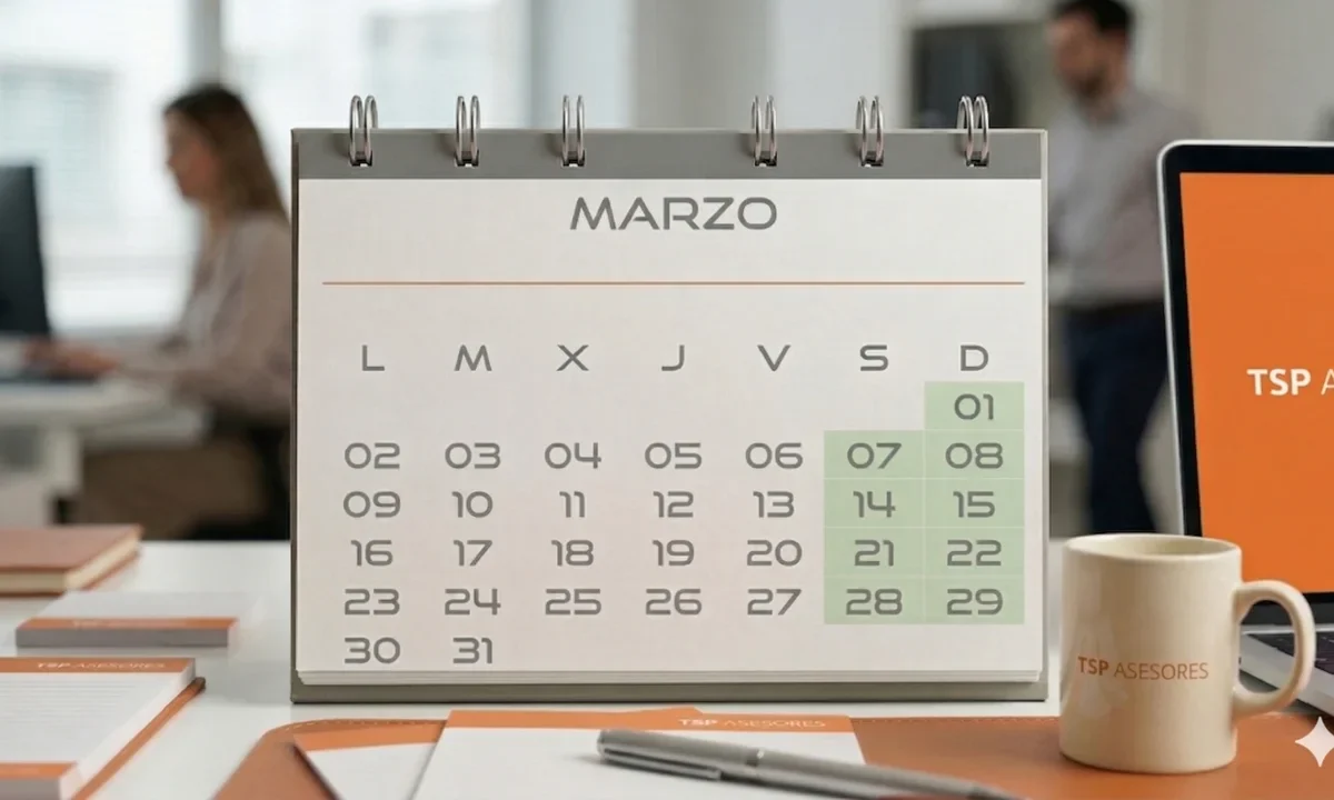Los plazos fiscales y días inhábiles de marzo 2026