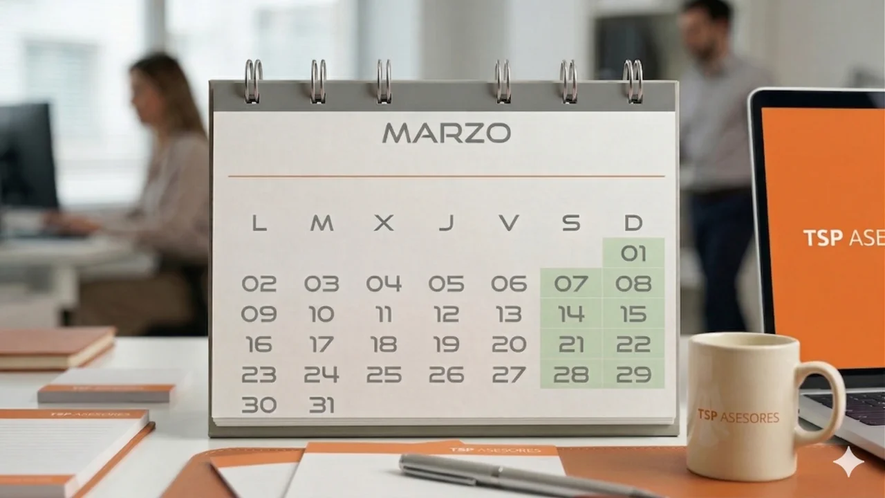 Los plazos fiscales y días inhábiles de marzo 2026