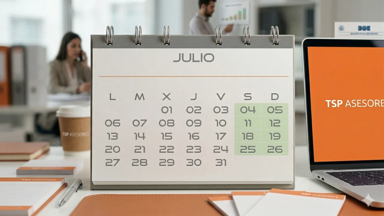 Los plazos fiscales y días inhábiles de julio 2026